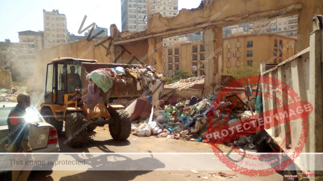 رفع ٣٠ طن مخلفات من شوارع حي وسط الإسكندرية