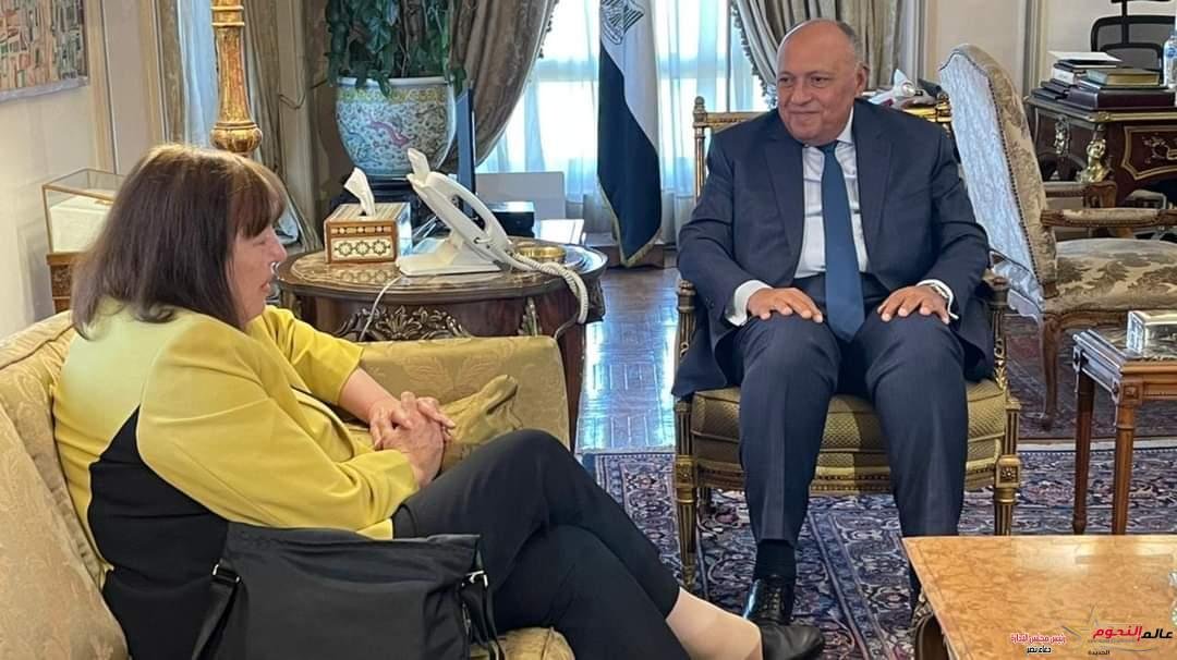 وزير الخارجية سامح شكري يستقبل الممثلة الخاصة لأمين عام الأمم المتحدة المعنية بالأطفال والنزاع المسلح