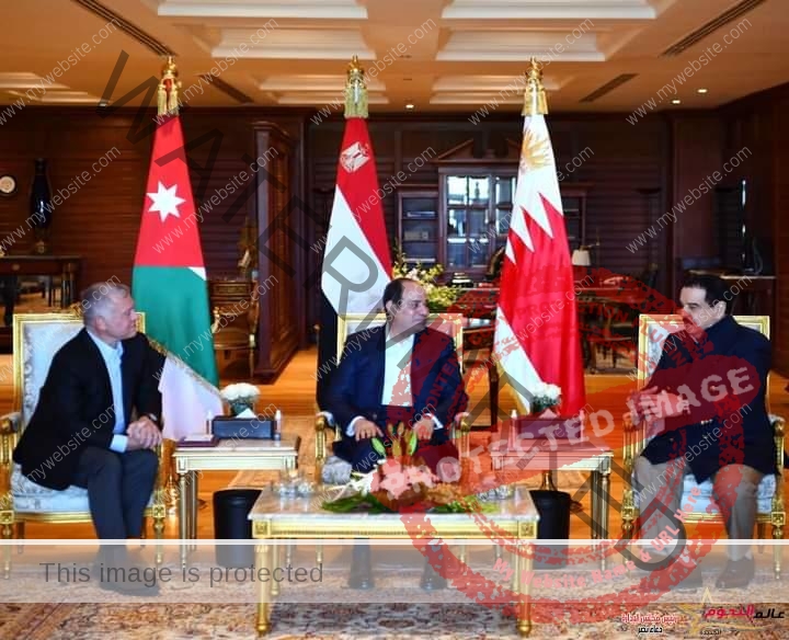 السيسي يعقد قمة ثلاثية فى شرم الشيخ مع ملك البحرين وملك الأردن