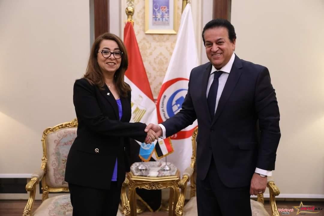 القائم بأعمال وزير الصحة يستقبل المدير التنفيذي لمكتب الأمم المتحدة المعني بالمخدرات والجريمة
