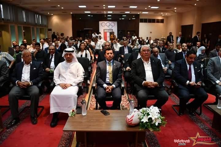 صبحي يشهد احتفالية الاتحاد المصري للرجبي لتكريم منتخب مصر رجال وسيدات لفوزهم بالمركز الأول بالبطولة العربية