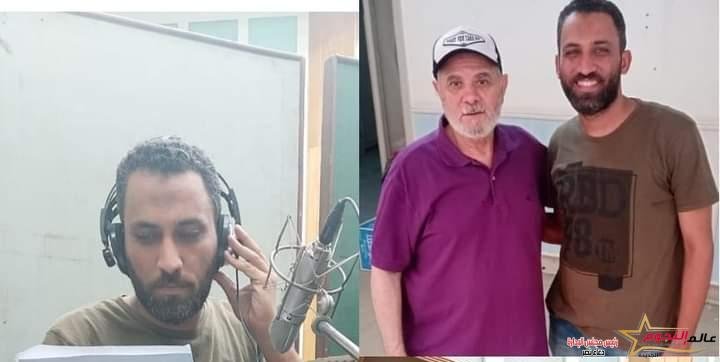 مصعب صبري بجانب سامح حسين وسلوى عثمان في عمله الاذاعي الجديد 