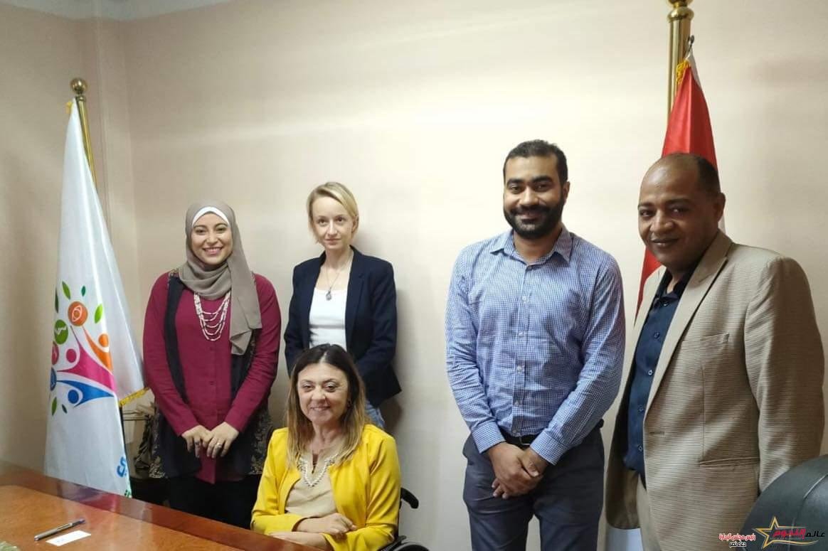 إيمان كريم تستقبل المدير القطري لمؤسسة هانديكاب انترناشيونال
