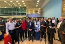 وزير الرياضة يستقبل الفوج الأول من البعثة المصرية بمطار القاهرة بعد انتهاء دورة ألعاب البحر المتوسط