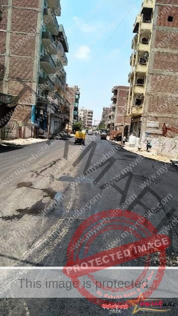الإنتهاء من رصف شارع عرابي بمدينة كفر صقر بتكلفة مليون جنيه
