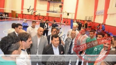 صبحي يلتقى لاعبى منتخبى مصر والسعودية فى الكرة الطائرة بالمركز الأوليمبى بالمعادى