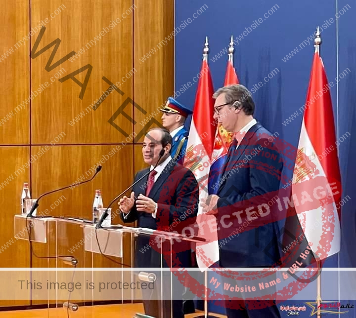 كلمة السيد الرئيس عبد الفتاح السيسي خلال المؤتمر الصحفي المشترك مع رئيس صربيا