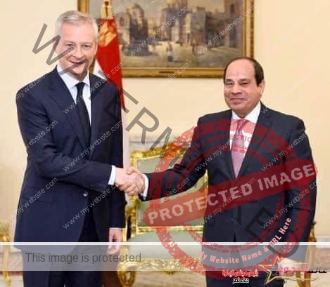 السيسي يلتقي وزير الأقتصاد والمالية الفرنسي