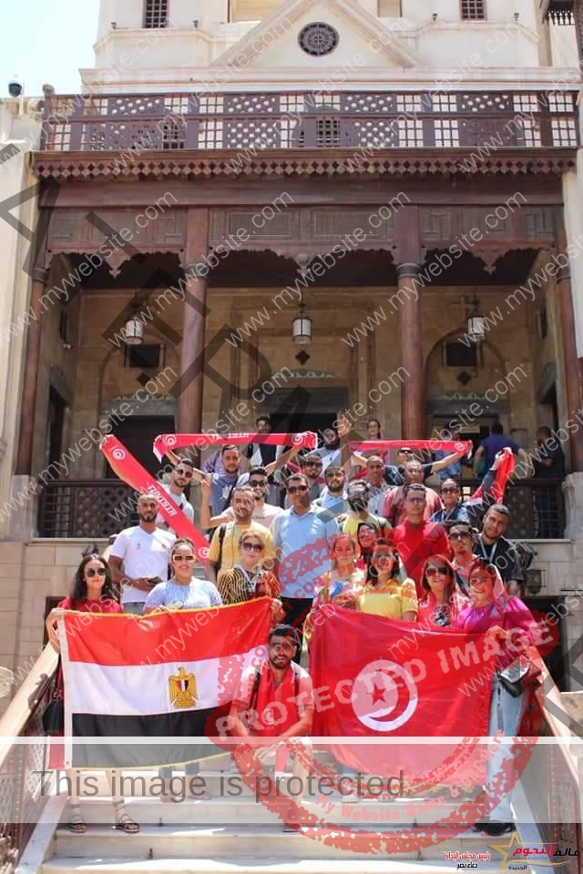 شباب الوفد التونسي في زيارة لمجمع الأديان بمصر القديمة