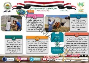 "الزراعة في أسبوع" نشرة الحصاد رقم ١٠٤ لأنشطة الوزارة في الفترة من ١٢ وحتى ١٨ أغسطس الجاري