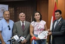 وزير الرياضة يُكرم سمر حمزه ويحيي قنديل ومحمد طارق الرشيدي
