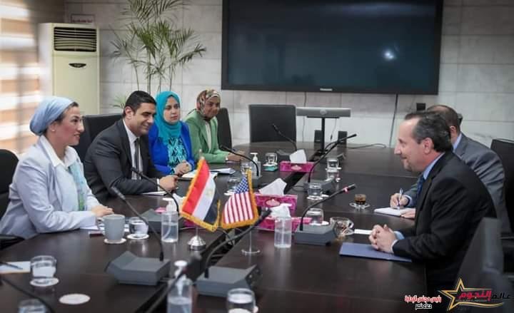 فؤاد تناقش مع القائم بأعمال السفارة الأمريكية  التعاون المشترك فى دعم قضايا البيئة والمناخ