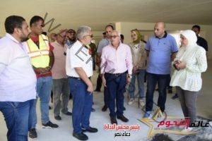 محافظ بورسعيد يتفقد سير العمل في إنشاء الجراج المتعدد الطوابق بحي العرب