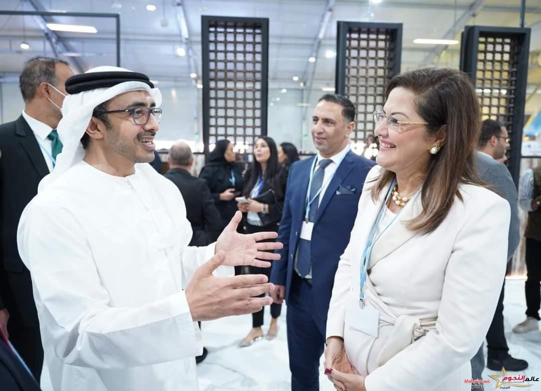 وزيرة التخطيط تلتقي وزير الخارجية والتعاون الدولي الإماراتي على هامش قمة الأمم المتحدة للمناخ Cop27 