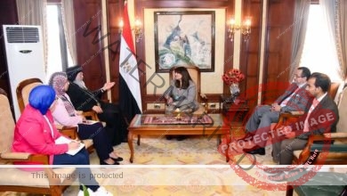 وزيرة الهجرة تستقبل الأنبا سارافيم أسقف مصر في «أوهايو وميتشجن وإنديانا»