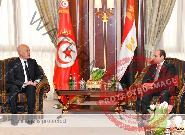 السيسي يلتقي الرئيس التونسي "قيس سعيد" بالعاصمة الرياض