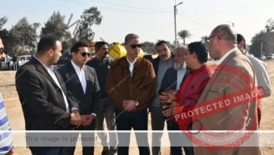 محافظ الفيوم يتفقد أعمال تطوير ورفع كفاءة طريق القاهرة/ الفيوم بمنطقة كوم أوشيم 