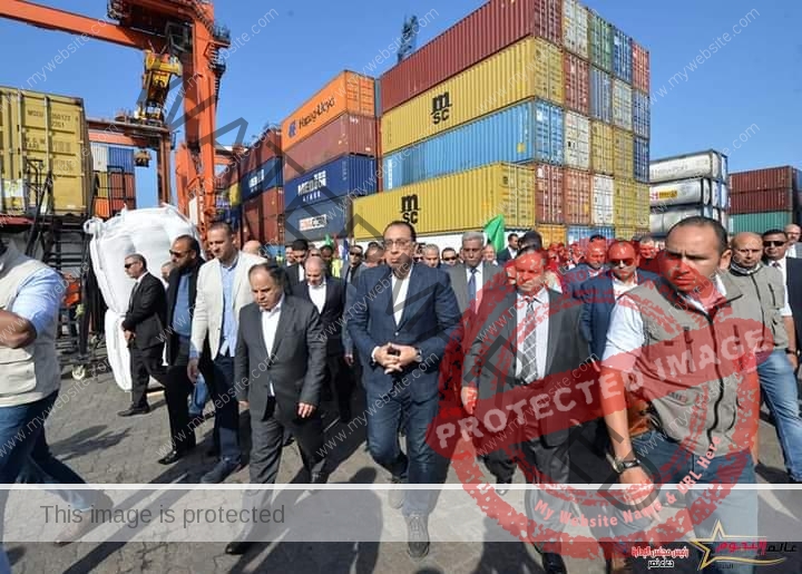 رئيس الوزراء يتابع إجراءات الإفراج الجمركي عن السلع والبضائع بميناء الإسكندرية 