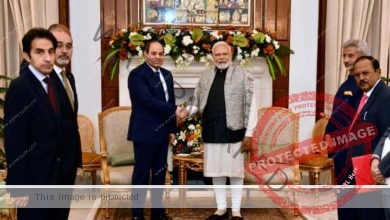 رئيس وزراء الهند خلال جلسة المباحثات المغلقة مع السيد الرئيس