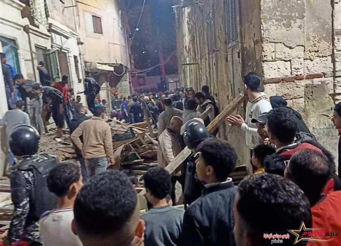 انهيار عقار بمنطقة بحرى غرب الإسكندرية