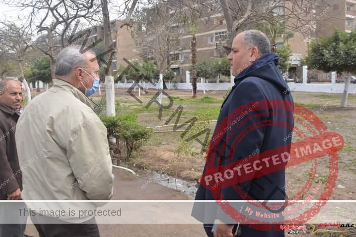 الهجان يتفقد حديقة نسمة ومحطة معالجة الصرف الصحي بالعكرشة 