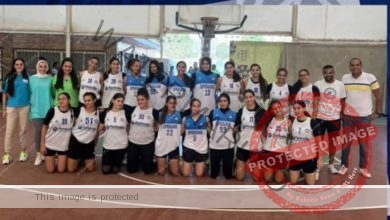 آنسات نادي سموحة لكرة السلة تحت ١٨ سنة يحققن الفوز على نادي الرواد