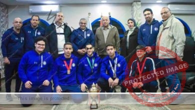 فرج عامر يكرم أبطال سموحة في لعبة الچودو بعد حصولهم على كأس بطولة الجمهورية للچودو