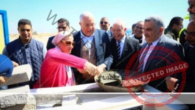 وزيرة البيئة تشهد وضع حجر الأساس لمشروع مركز الصيد التعاونى بمدينة الطور بجنوب سيناء