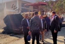 رئيس مدينة سمسطا يشرف على أعمال رصف الشوارع ويتابع سير العمل بالمصالح الحكومية 