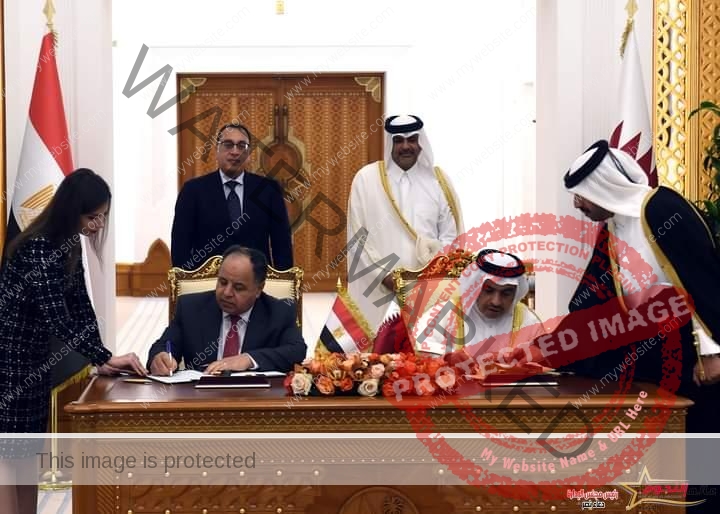 رئيسا وزراء مصر وقطر يشهدان توقيع اتفاقية حكومية لإزالة الازدواج في الضريبة على الدخل 