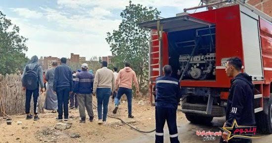 إخماد حريق في مشتل أشجار بالإسماعيلية
