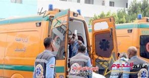 عاجل … إصابة 9 أشخاص فى حادث انقلاب سيارة ميكروباص بكفر الشيخ