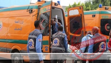 إصابة 11 شخصا إثر حادث انقلاب سيارة ربع نقل بالمنيا