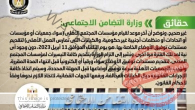 شائعة:اعتزام الحكومة مد فترة توفيق أوضاع الجمعيات الأهلية