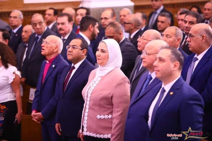 وزيرة التضامن الاجتماعي تشارك الطائفة الإنجيلية الاحتفال بعيد القيامة المجيد