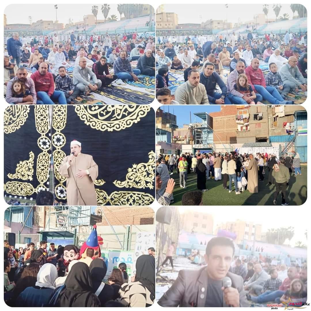 إحتفالية عظيمة بصلاة عيد الفطر المبارك في ساحات مدينة دكرنس بـ محافظة الدقهلية 