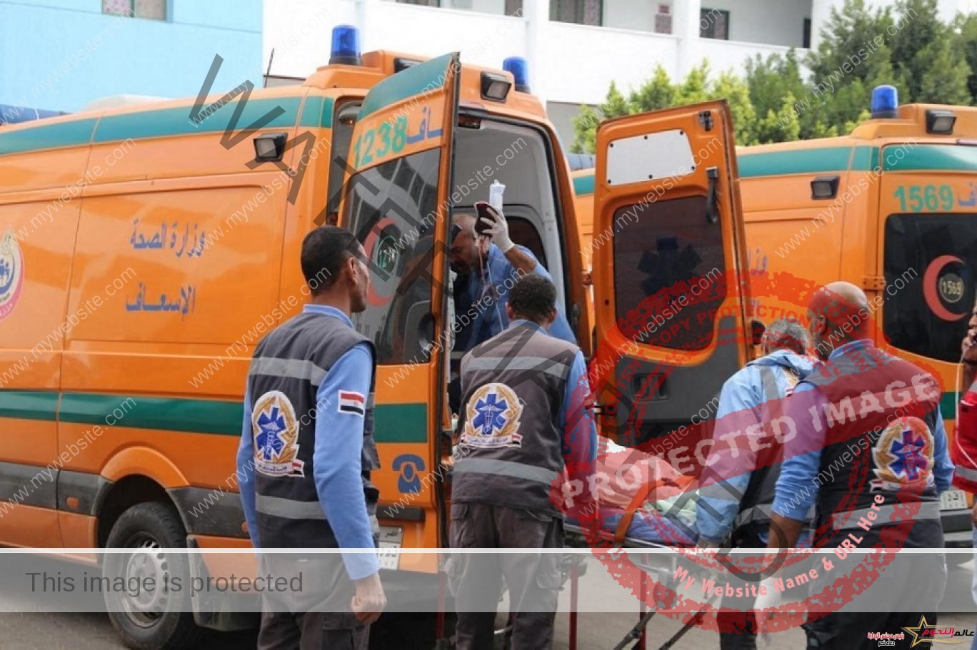 إصابة 4  أشخاص فى حادث سير على طريق العريش القنطرة الساحلي