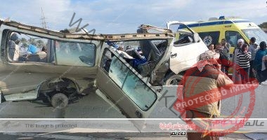 عاجل … إصابة 9 أشخاص إثر حادث تصادم أتوبيس وسيارة في مدينة 6 أكتوبر