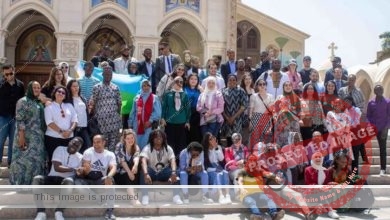 الوفود الشبابية لمنحة ناصر للقيادة العامة في ضيافة الكاتدرائية المرقسية بالعباسية