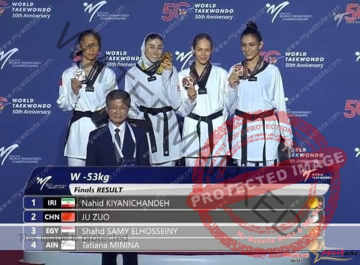 وزير الرياضة يهنئ شهد سامي ببرونزية بطولة العالم للتايكوندو