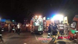 إصابة 5 أشخاص بينهم 3 أشقاء سوريين فى حادث تصادم سيارة ودراجة نارية بالفيوم