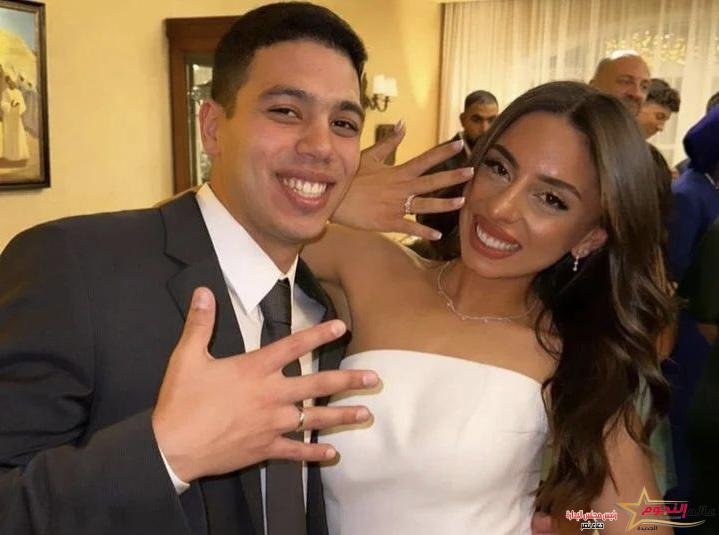 حفيد عادل إمام يحتفل بخطوبته على مدربة اللياقة البدنية "فريدة أشرف"