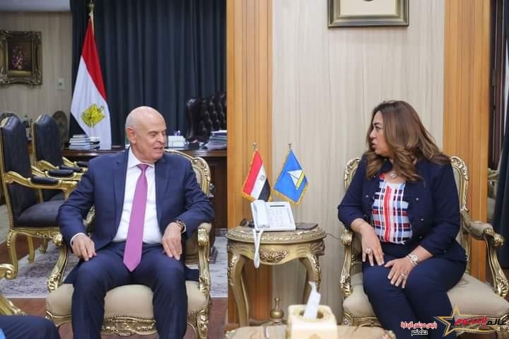 محافظ دمياط تستقبل مستشار السيد رئيس الجمهورية لمبادرة حياة كريمة فى مستهل زيارته للمحافظة