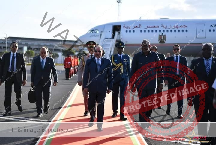 وصول الرئيس السيسي إلى كينيا للمشاركة في الدورة 5 من قمة منتصف العام التنسيقية للاتحاد الأفريقي