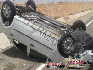 عاجل … انقلاب سيارة ملاكي و إصابة 5 أشخاص على الطريق الصحراوي الغربي بقنا