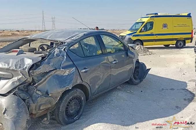 إصابة 3 أشخاص فى حادث انقلاب سيارة ملاكي بقنا