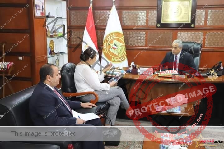 وزير العمل يستقبل غادة عجمي عضو لجنة العلاقات الخارجية بمجلس النواب