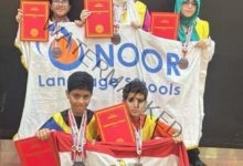 فوز طلاب مدرسة نور للغات بالمركزين الرابع والخامس على مستوى العالم في المسابقة الدولية "Robot challenge world 2023"