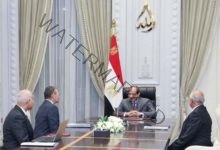 السيسي يجتمع مع اللواء محمد أمين مستشار رئيس الجمهورية للشئون المالية 