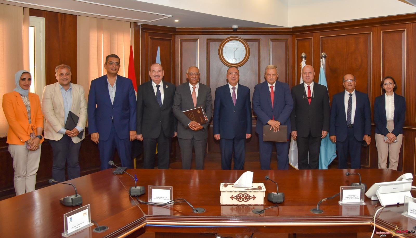 الشريف يشهد تفعيل بروتوكول التعاون بين المركز الهندسي بجامعة الإسكندرية والشركة القابضة لمياه الشرب والصرف الصحي 